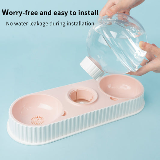 Gamelle Double 'Planet' avec Distributeur d'Eau Automatique