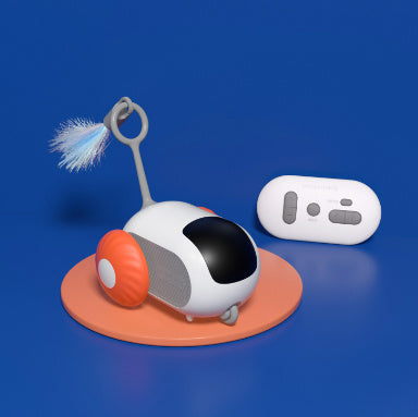 Robot Jouet pour Chat Intelligent – Télécommandé, Plume Mobile & Mode Veille Automatique