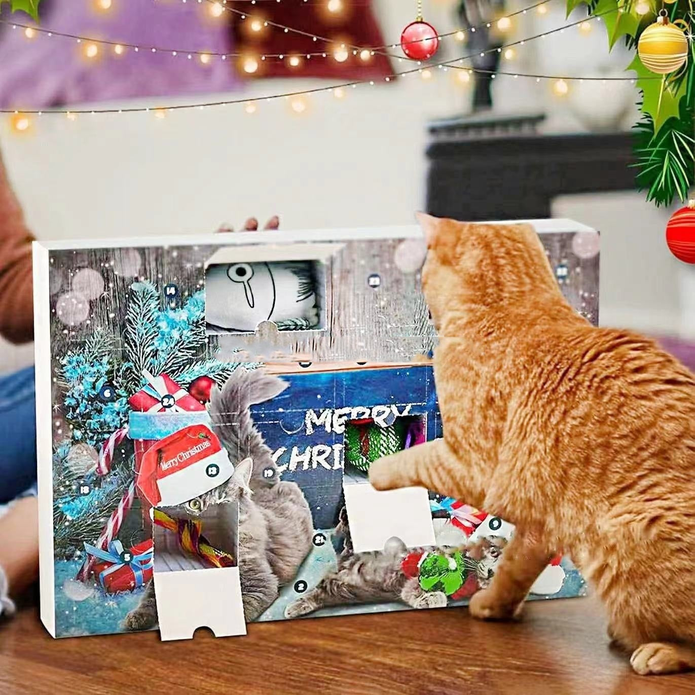 Calendrier de l'Avent pour Chat â 24 Jouets et Accessoires Exclusifs pour un NoĂ«l FĂ©lin