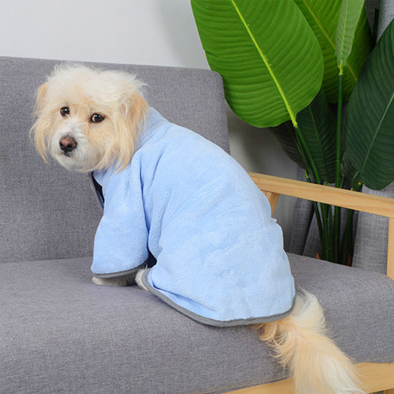Peignoir Séchant 3-en-1 pour Chien – Serviette Absorbante, Manteau Hiver & Pyjama Douille