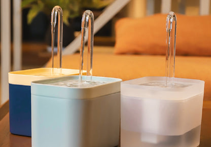 Fontaine à Eau Automatique pour Chat (1,5 L) – Triple Filtration et Débit Réglable