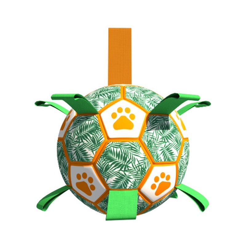 Ballon Interactif 'Soccer' pour Chien – Anti-Crevaison et Lanières de Jeu !