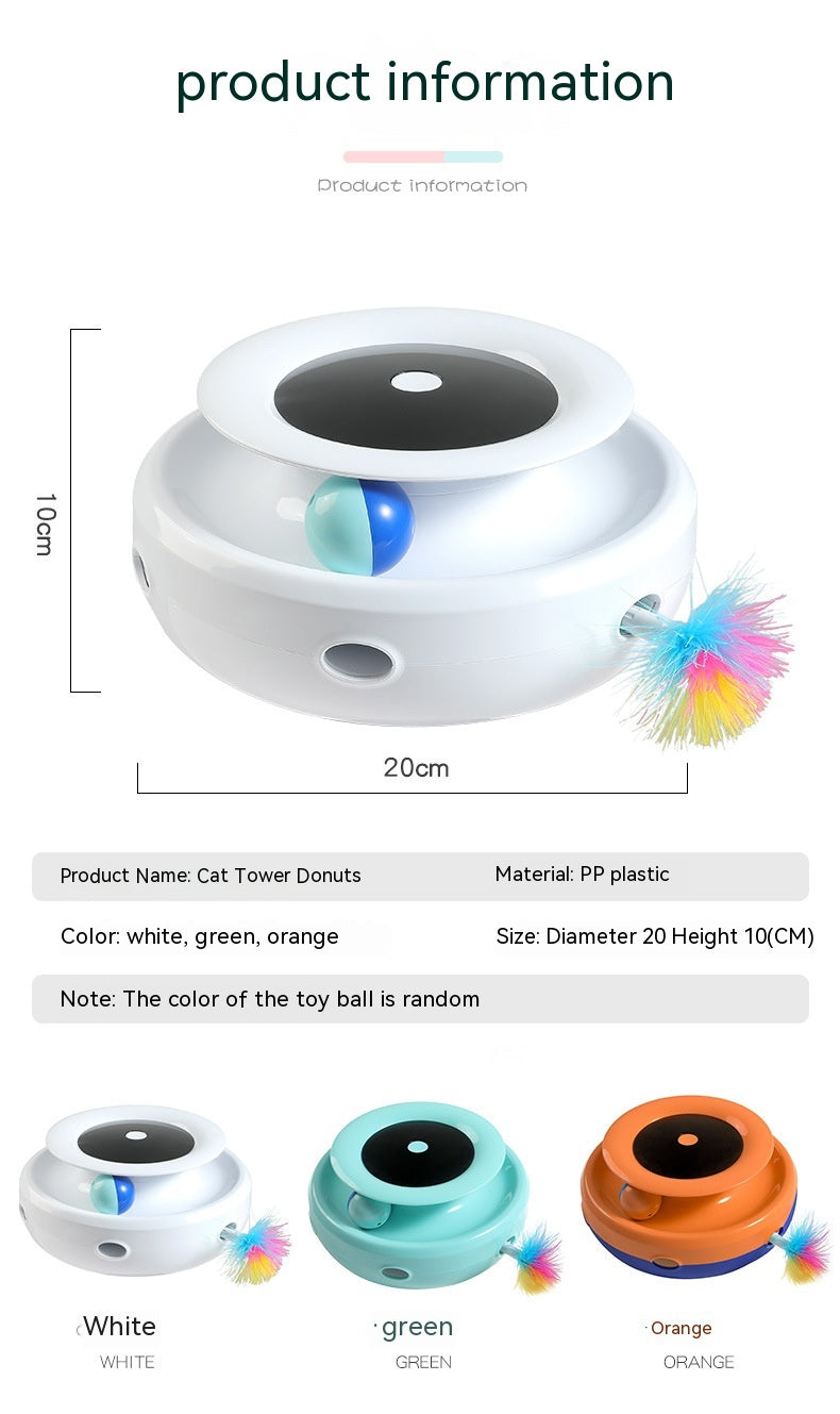 Jouet pour Chat "Cat Tower Donuts" – Tour Interactive Anti-Ennui