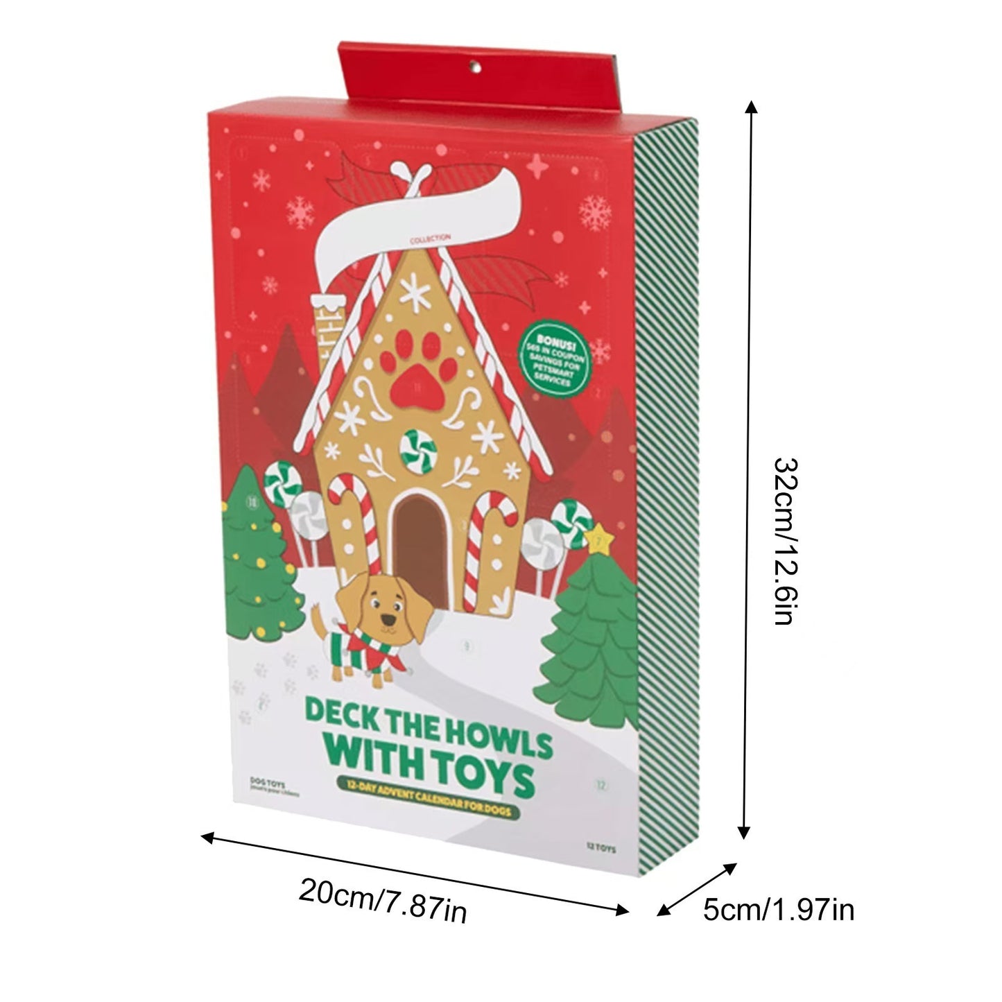 Calendrier de l'Avent Premium pour Chien – 12 Jouets de Noël Exclusifs