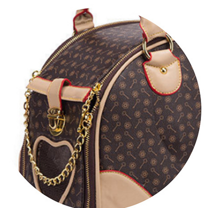 Sac de Transport Pet Fashion Luxe pour Petit Chien et Chat – Imperméable PU, Respirant & Design Élégant