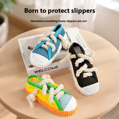 Jouet pour Chien en Forme de Chaussure Nœud Tressé