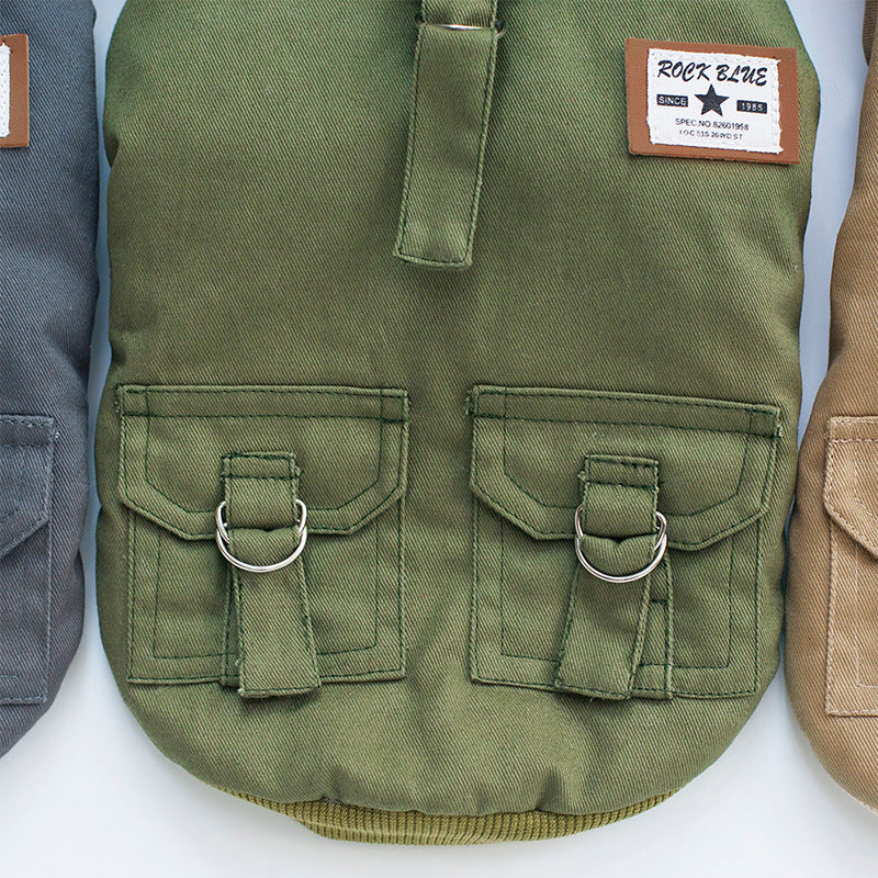 Manteau Parka Militaire pour Chien – Chaud & Capuche Fausse Fourrure