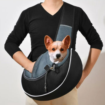 Sac de Transport Bandoulière pour Petit Chien et Chat – Confortable, Respirant & Mains Libres