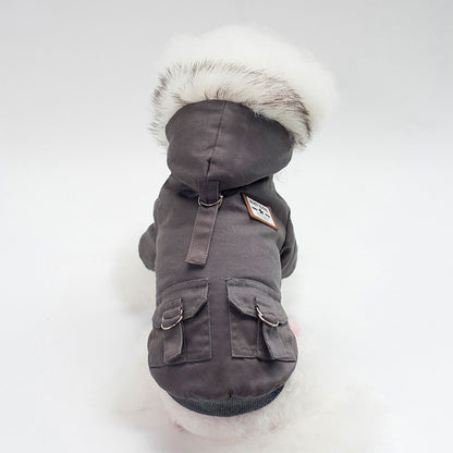 Manteau Parka Militaire pour Chien – Chaud & Capuche Fausse Fourrure