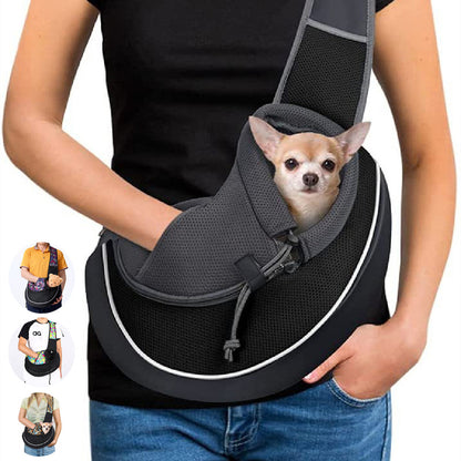 Sac de Transport Bandoulière pour Petit Chien et Chat – Confortable, Respirant & Mains Libres