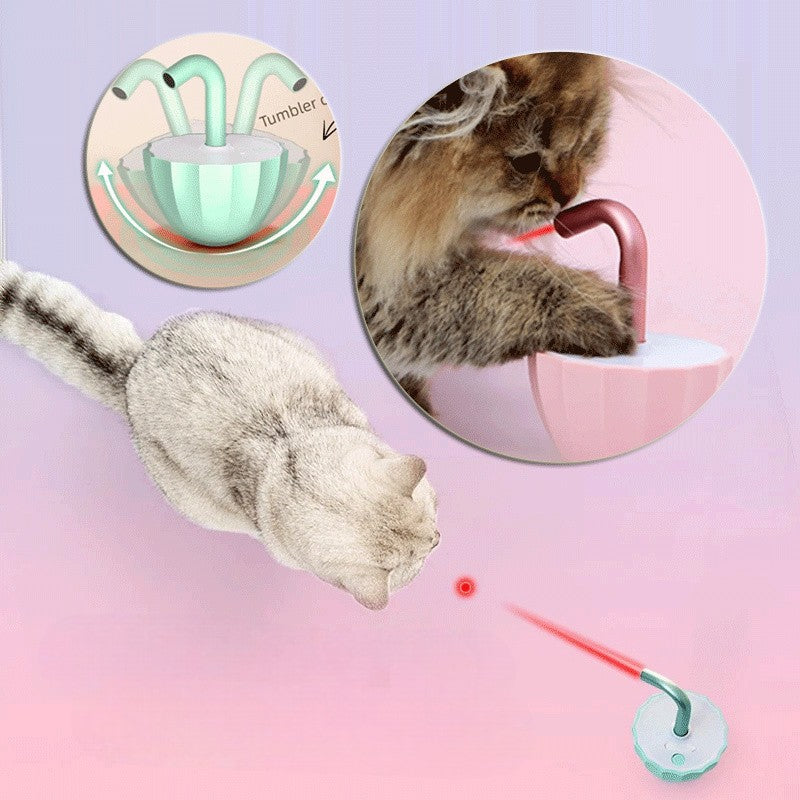 Jouet Laser Interactif pour Chat "Tumbler 360°" – Automatique & Anti-Ennui