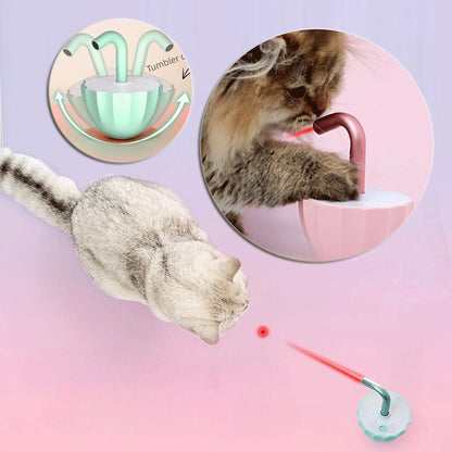 Jouet Laser Interactif pour Chat "Tumbler 360°" – Automatique & Anti-Ennui