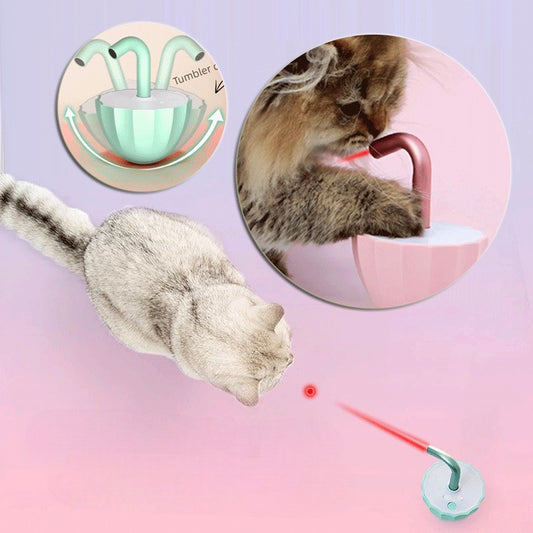 Jouet Laser Interactif pour Chat "Tumbler 360°" – Automatique & Anti-Ennui