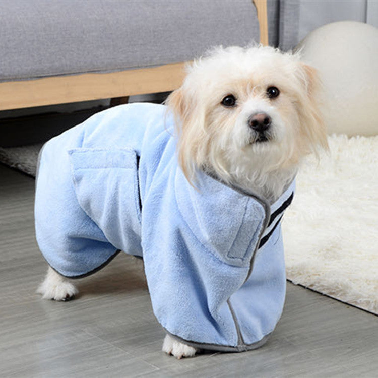 Peignoir Séchant 3-en-1 pour Chien – Serviette Absorbante, Manteau Hiver & Pyjama Douille