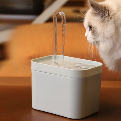 Fontaine à Eau Automatique pour Chat (1,5 L) – Triple Filtration et Débit Réglable