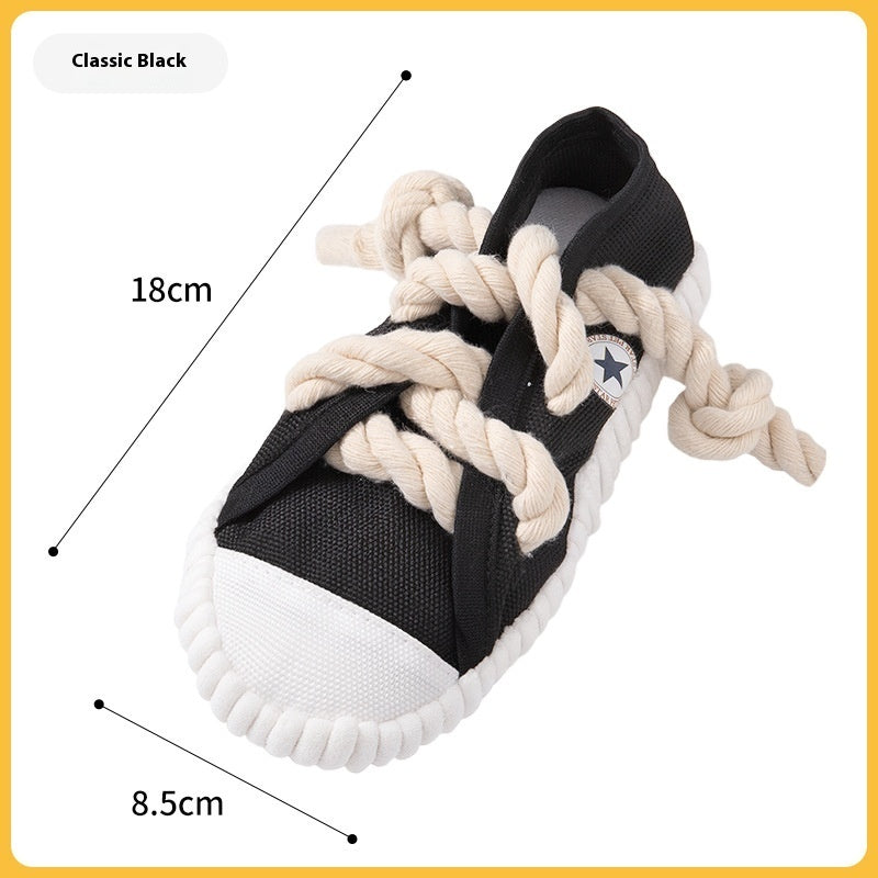 Jouet pour Chien en Forme de Chaussure Nœud Tressé