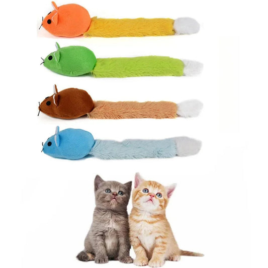 Souris en Peluche Longue avec Herbe à Chat Premium - Le Jouet Ultime pour Chat